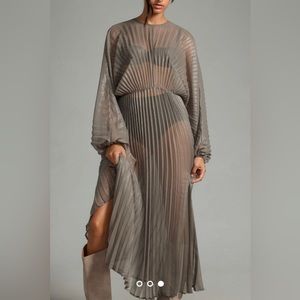 NWT Anthropologie Sheer Pleated Kaftan - one size